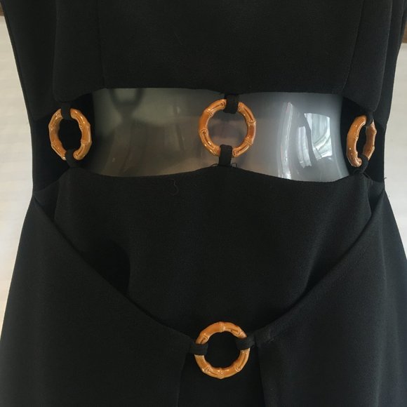 Joseph Ribkoff Women's Black Designer Dress High Low Size 6 Formal Vintage Grad - Picture 7 of 15